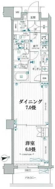 パレステージ文京江戸川橋の間取り画像