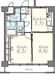 ヒルフォート常盤の間取り画像