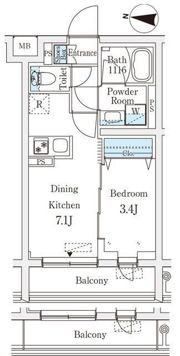 ラティエラ品川西大井の間取り画像