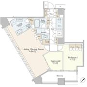 KACHIDOKI THE TOWERの間取り画像