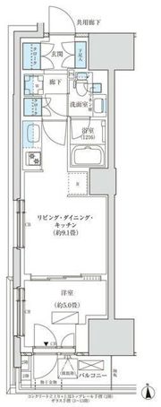 パークアクシス品川天王洲アイルの間取り画像