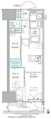 パークアクシス品川天王洲アイルの間取り画像