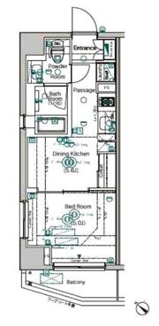 ジーベック長原の間取り画像