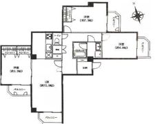 余丁町サンハイツの間取り画像