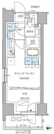 パークアクシス品川天王洲アイルの間取り画像