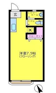 Motohashiハイツの間取り画像