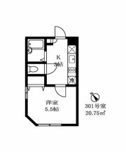 ホワイトヴィラ碑文谷の間取り画像