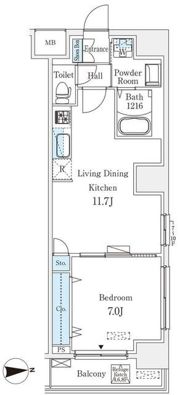 フトューロ東神田の間取り画像