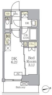 ザ・ライオンズフォーシア文京湯島の間取り画像