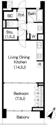 Brillia ist 三軒茶屋 ブラッサムテラスの間取り画像