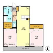 D-roomあずま町 Aの間取り画像