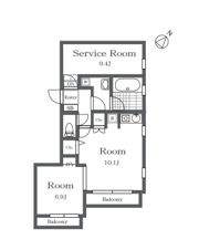 バティール喜多見の間取り画像