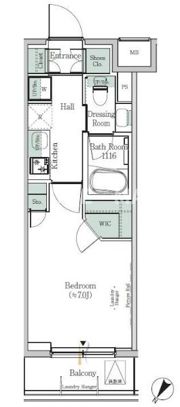 ONE ROOF RESIDENCE KIBA WESTの間取り画像