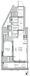 ONE ROOF RESIDENCE KIBA WESTの間取り画像