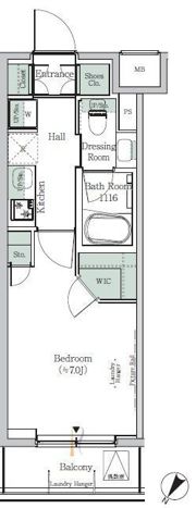 ONE ROOF RESIDENCE KIBA WESTの間取り画像