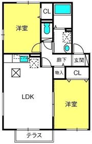 グリーンテラス長野Aの間取り画像
