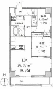 モンテヴェルデ神楽坂弐番館の間取り画像