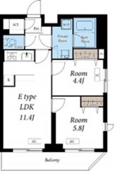 シェル上池台の間取り画像