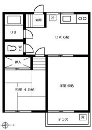 西落合コーポの間取り画像
