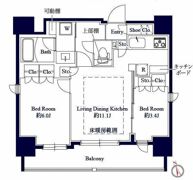 GRAN PASEO八丁堀Ⅱの間取り画像