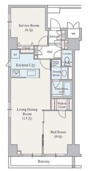 クレジデンス東銀座の間取り画像