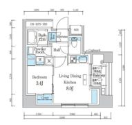 デュオフラッツ浅草蔵前の間取り画像