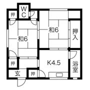 吉田荘の間取り画像