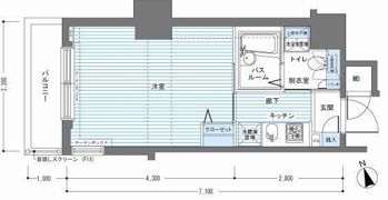 レジディア銀座東の間取り画像
