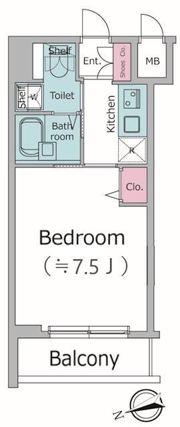 レジディア銀座東の間取り画像