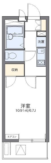 レオパレスグリーンフラットFの間取り画像