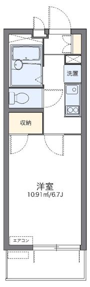 レオパレスグリーンフラットFの間取り画像