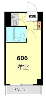 茅場町スカイハイツの間取り画像