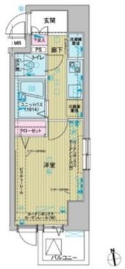 メインステージ東神田Ⅱの間取り画像