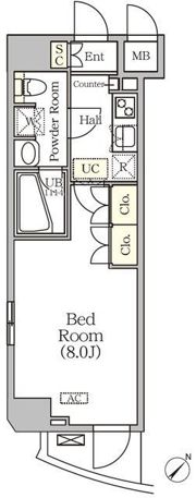 アジールコート門前仲町の間取り画像