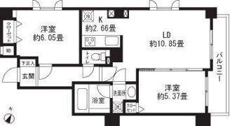 レジディア三軒茶屋Ⅱの間取り画像