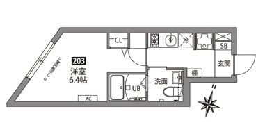 FABRIC中井の間取り画像