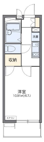レオパレスレイクサイド武蔵浦和の間取り画像
