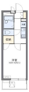 レオパレスレイクサイド武蔵浦和の間取り画像