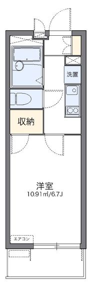 レオパレスレイクサイド武蔵浦和の間取り画像