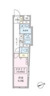 スカイコートリュクス品川大崎の間取り画像