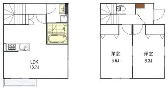 3ROOM代田の間取り画像