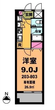 月村マンションNo．30の間取り画像