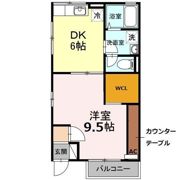 ドエルカルミア Bの間取り画像