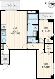 仮称やなかのなかAの間取り画像