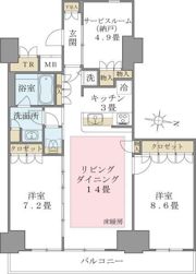 Brillia ist 東雲キャナルコートの間取り画像