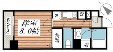 メゾン・ド・ヴィレ日本橋茅場町の間取り画像
