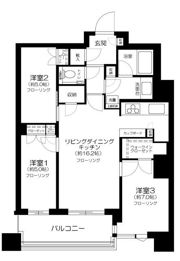 パークタワー勝どきサウスの間取り画像