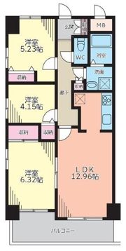 コンポステラ飯塚の間取り画像