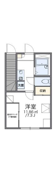 レオパレスライブリィスターⅡの間取り画像