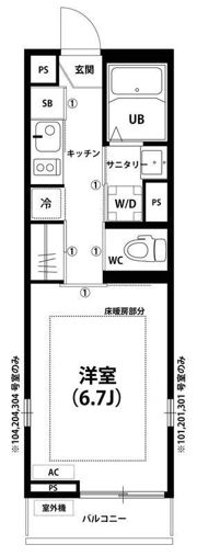 リブリ・Calm鵜の木の間取り画像